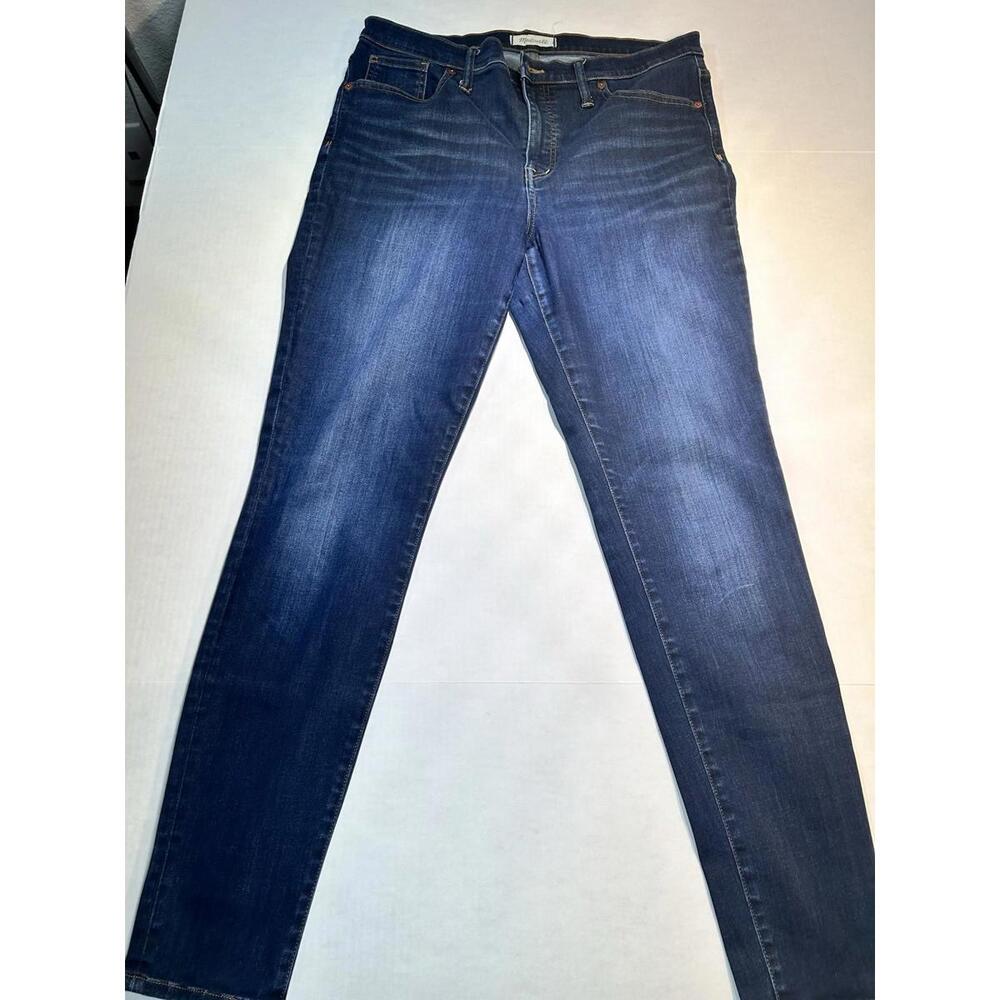 Madewell Women's Jeans Size 32T 9-in High-Rise Skinny Button Fly Medium Wash